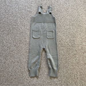 Hanna Andersson Gray Knit Overalls